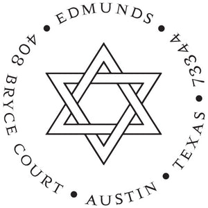 Star of David (outline) Return Address Embosser