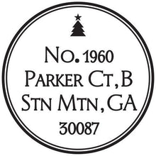 Simple Personalized Self-inking Round Return Address Stamp on Envelope
