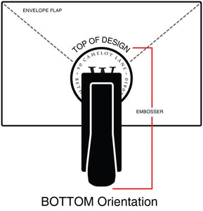 PSA Essentials Personalized Return Address Embosser Bottom Orientation