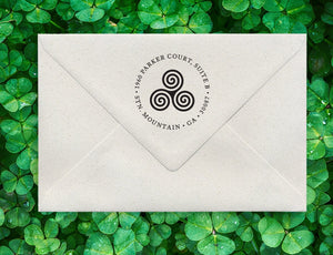 Celtic Spirals Return Address Stamp