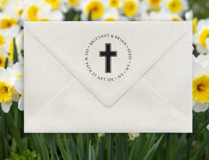 Cross Return Address Stamp