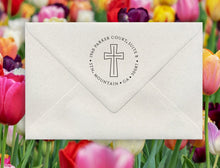 Cross Return Address Stamp