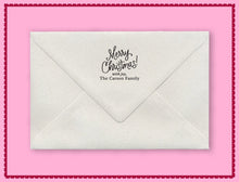 Natalie Chang With Love Personalized Self-inking Round Return Address Stamp on Envelope