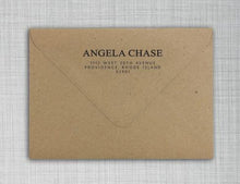 Angela Rectangle Personalized Self Inking Return Address Stamp on Envelope
