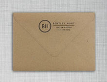 Bentley Rectangle Personalized Self Inking Return Address Stamp on Envelope