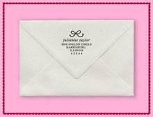 Natalie Personalized Self-inking Round Return Address Stamp on Envelope