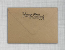 Carolyn Rectangle Personalized Self Inking Return Address Stamp on Envelope