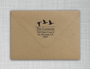 Lennon Personalized Self-inking Round Return Address Stamp on Envelope
