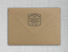 Lexington Personalized Self-inking Round Return Address Stamp on Envelope