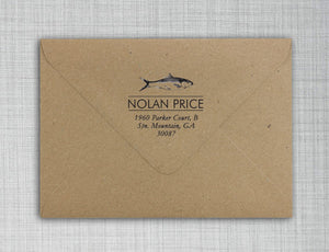 Market Personalized Self-inking Round Return Address Design on Envelope
