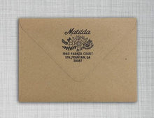 Matilda Personalized Self-inking Round Return Address Design on Envelope