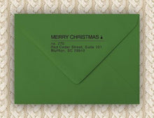 Modern Christmas Rectangle Personalized Self Inking Return Address Stamp on Envelope