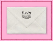 Natalie Personalized Self-inking Round Return Address Stamp on Envelope