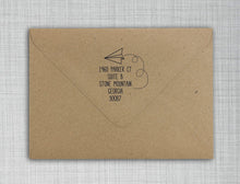 Paper Personalized Self-inking Round Return Address Stamp on Envelope