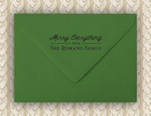 Romano Holiday Rectangle Personalized Self Inking Return Address Stamp on Envelope
