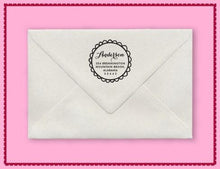 Natalie Personalized Self-inking Round Return Address Stamp on Envelope