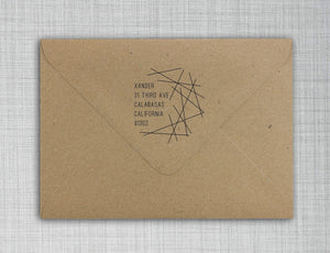 Xander Personalized Self Inking Return Address Stamp on Envelope
