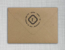 Edith Personalized Self-inking Round Return Address Stamp on Envelope
