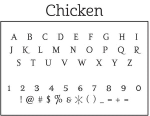 Chicken Return Address Stamp
