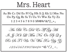 Mrs. Heart Teacher Stamp