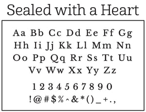 Natalie Chang Sealed with a Heart Personalized Self-inking Round Return Address Stamp Font