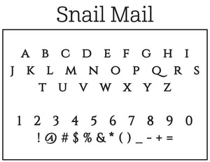 Snail Mail Personalized Self-inking Round Return Address Stamp Font