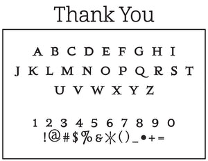 Thank you Personalized Self-Inking Return Address Stamp Font