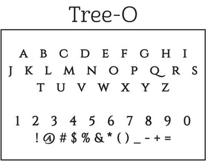 Tree-O Personalized Self-Inking Return Address Stamp Font