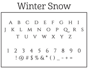 Winter Snow Return Address Embosser