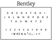 Bentley Rectangle Personalized Self Inking Return Address Stamp font 