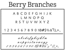 Berry BranchesRectangle Personalized Self Inking Return Address Stamp font 