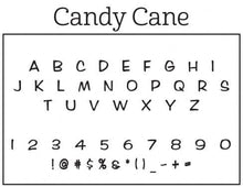 Candy Cane Personalized Self-inking Round Return Address Stamp Font