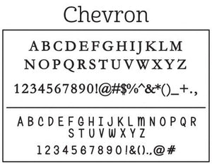 Kelly Hughes Chevron Personalized Self-inking Round Return Address Stamp Font