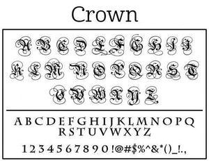 Crown Personalized Self-inking Round Return Address Stamp Font