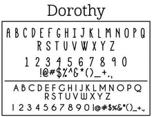 Dorothy Rectangle Personalized Self Inking Return Address Stamp font 