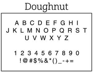 Doughnut Personalized Self-inking Round Return Address Stamp Font
