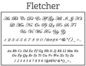 Fletcher Rectangle Personalized Self Inking Return Address Stamp font 