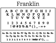 Franklin Rectangle Personalized Self Inking Return Address Stamp font 
