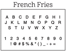 French Fries Personalized Self-inking Round Return Address Stamp Font