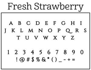 Fresh Strawberry Personalized Self-inking Round Return Address Stamp Font