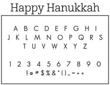 Happy Hanukkah Personalized Self-inking Round Return Address Stamp Font