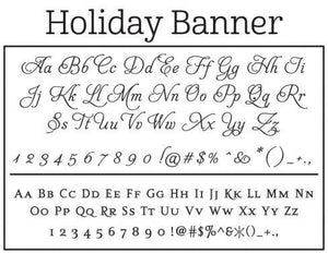 Holiday Personalized Self-inking Round Return Address Stamp Fonts