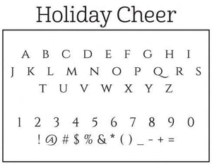 Holiday Cheer Personalized Self-inking Round Return Address Stamp Font