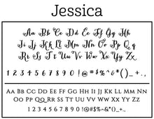 Jessica Personalized Self-inking Round Return Address Stamp Fonts