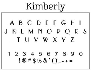 Kimberly Personalized Self-inking Round Return Address Stamp on Envelope