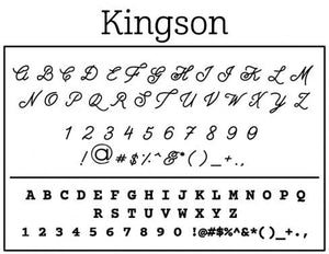 Kingston Personalized Self-inking Round Return Address Stamp on Envelope