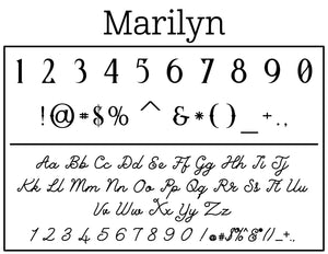 Marilyn Personalized Self-inking Round Return Address Stamp Font