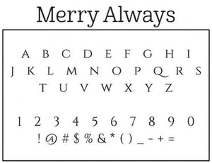 Merry Personalized Self-inking Round Return Address Design Font