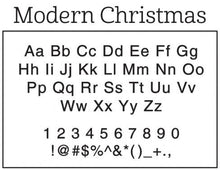 Modern Christmas Rectangle Personalized Self Inking Return Address Stamp font 