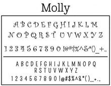Molly Personalized Self-inking Round Return Address Design Fonts